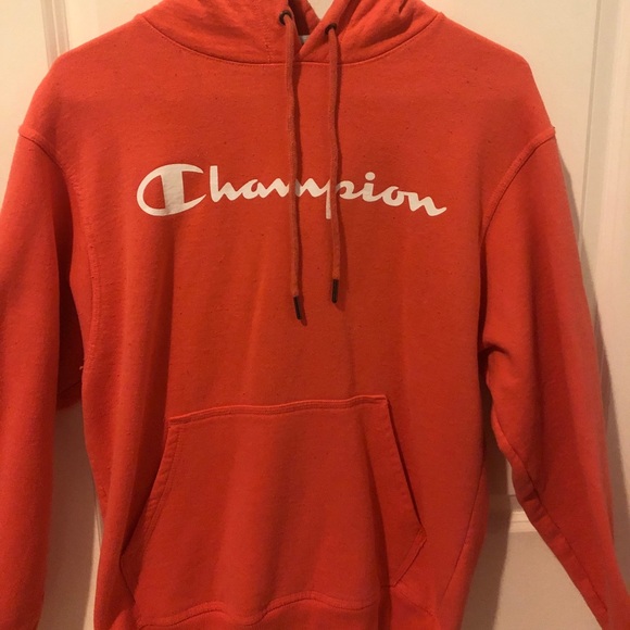 coral champion hoodie